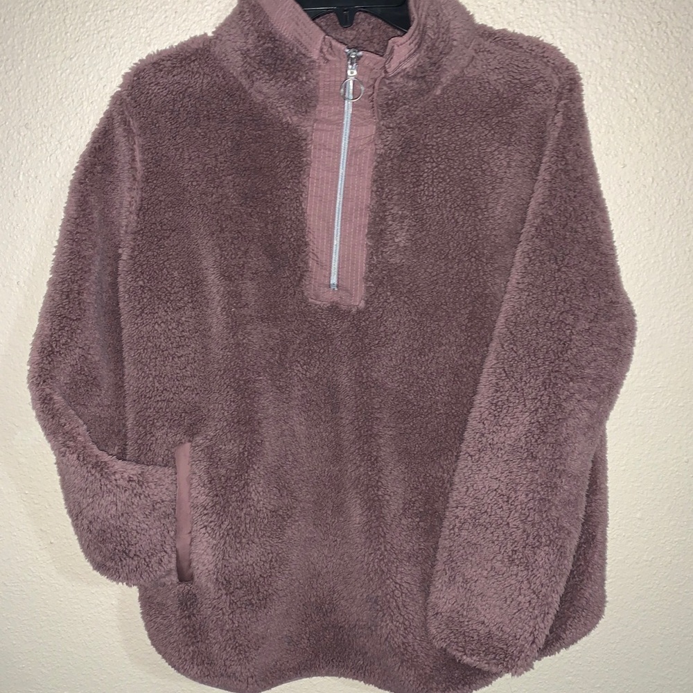 Mesh+Lace winter fluffy sweater